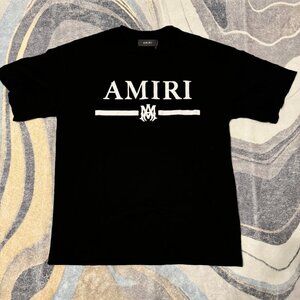 Amiri Logo Black Tee Mens Size Medium or Large